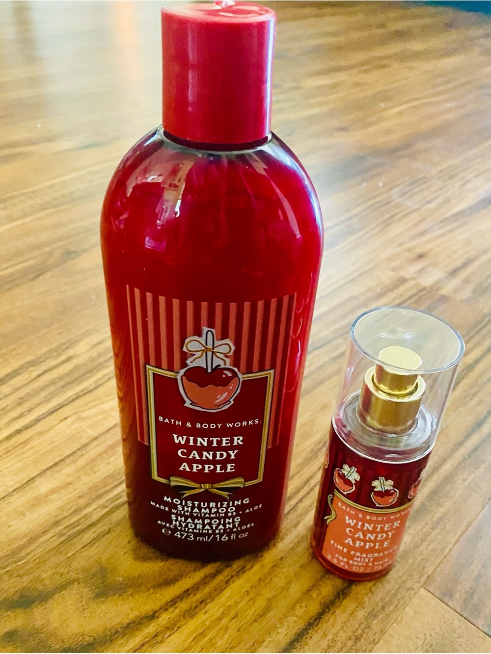 Bath & Body Works Winter Candy Apple Moisturizing Shampoo & Fragrance Mist Set